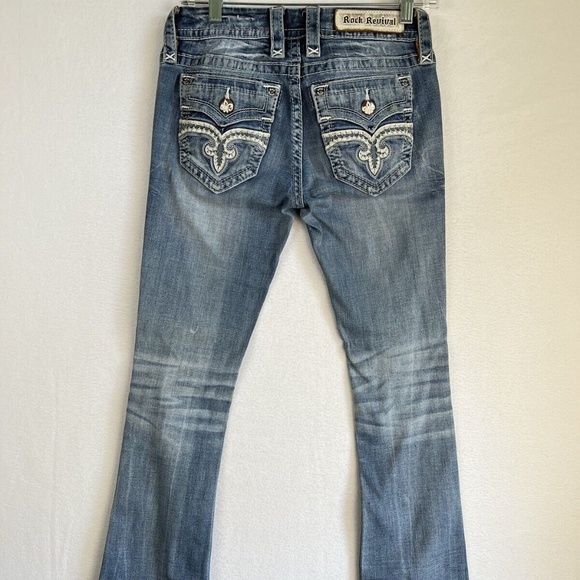 ROCK REVIVAL "ARDA" Faux Flap Pocket Easy Boot Jeans 31x31 - Picture 4 of 10